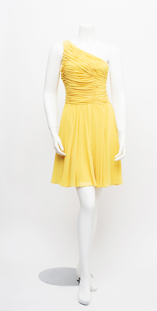 Halston deals yellow dress