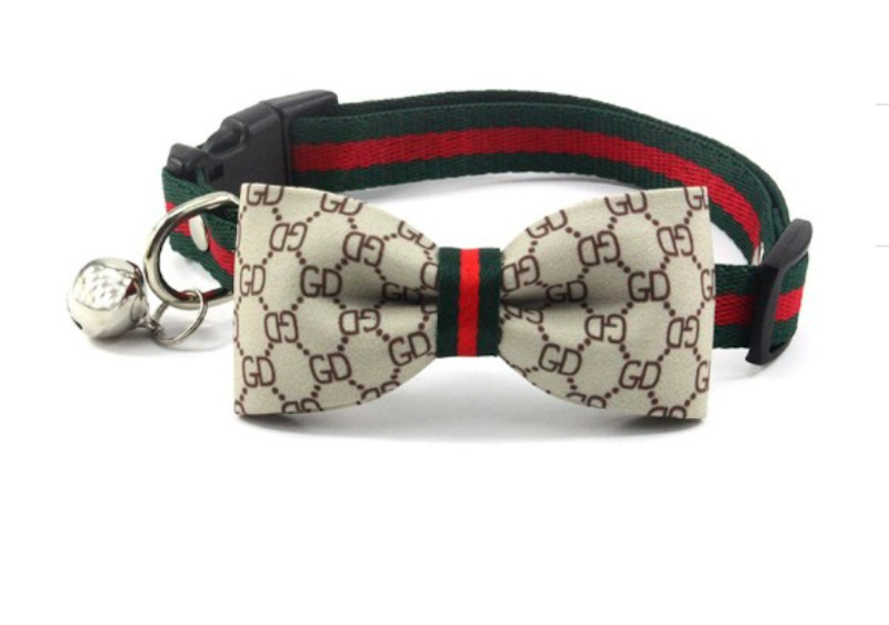 Interlocking Logo Bow Tie Dog Collar / S