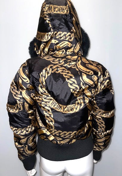 Vintage Rockawear Chain Link Pattern Jacket / S