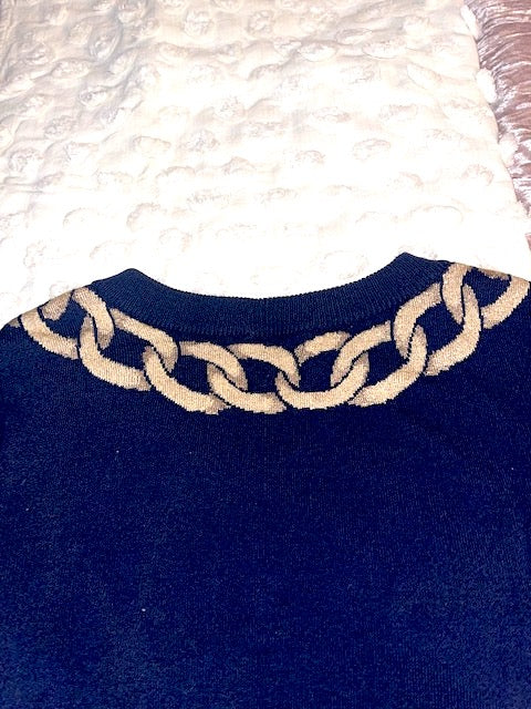 St. John Knit Medallion Sweater S