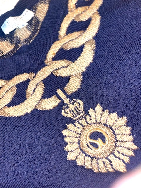 St. John Knit Medallion Sweater S