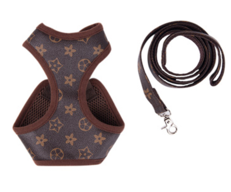 Clover Dog Harness with Leash / S