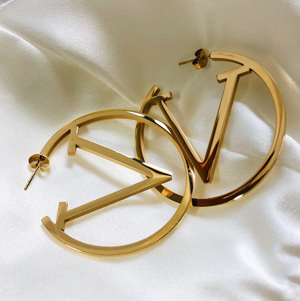 V-Hoop Earrings