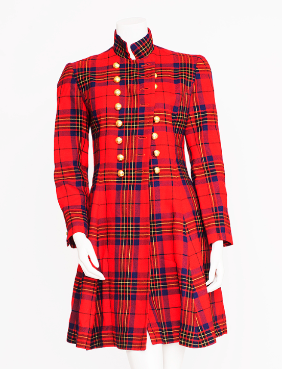 Plaid Double Breasted Princess Punk Rock Coat